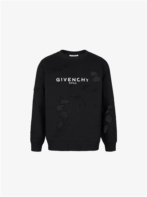 givenchy sweatshirt strick|Givenchy destroyed sweatshirt.